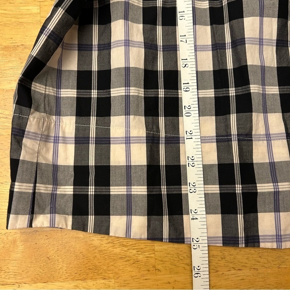 J. CREW Women's Black and White Plaid Puff Sleeve Top - Picture 13 of 13